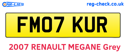 FM07KUR are the vehicle registration plates.
