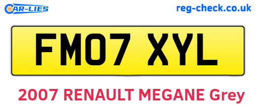 FM07XYL are the vehicle registration plates.
