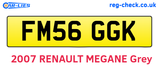 FM56GGK are the vehicle registration plates.