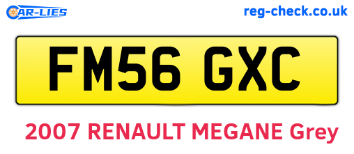 FM56GXC are the vehicle registration plates.