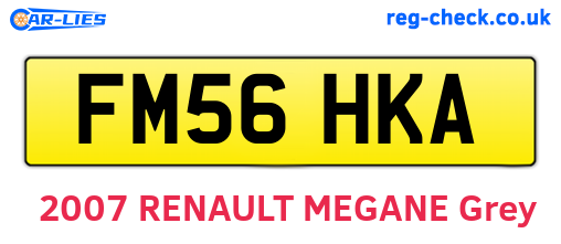 FM56HKA are the vehicle registration plates.