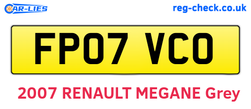 FP07VCO are the vehicle registration plates.