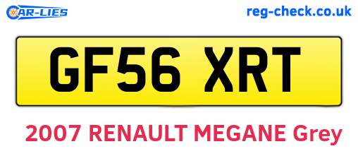 GF56XRT are the vehicle registration plates.
