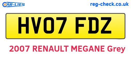 HV07FDZ are the vehicle registration plates.
