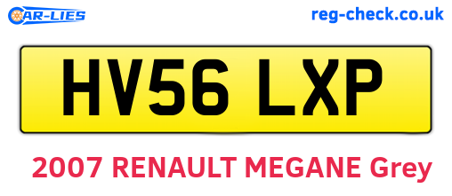 HV56LXP are the vehicle registration plates.