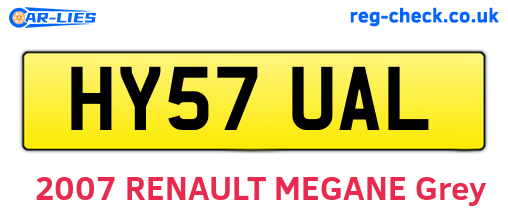 HY57UAL are the vehicle registration plates.