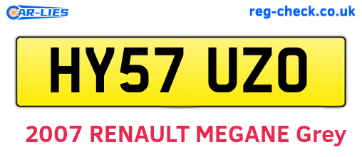 HY57UZO are the vehicle registration plates.