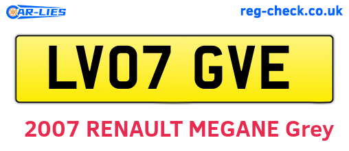 LV07GVE are the vehicle registration plates.
