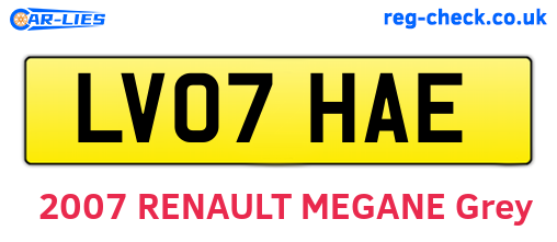 LV07HAE are the vehicle registration plates.