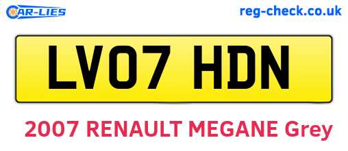 LV07HDN are the vehicle registration plates.