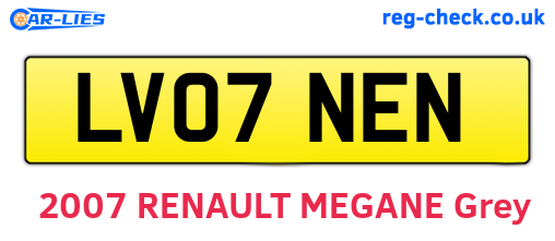 LV07NEN are the vehicle registration plates.