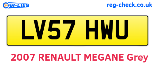 LV57HWU are the vehicle registration plates.