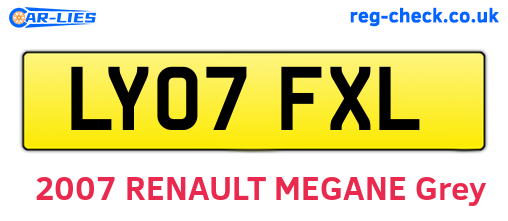 LY07FXL are the vehicle registration plates.