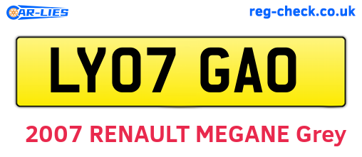 LY07GAO are the vehicle registration plates.