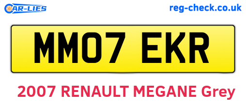 MM07EKR are the vehicle registration plates.