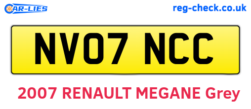 NV07NCC are the vehicle registration plates.