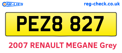 PEZ8827 are the vehicle registration plates.
