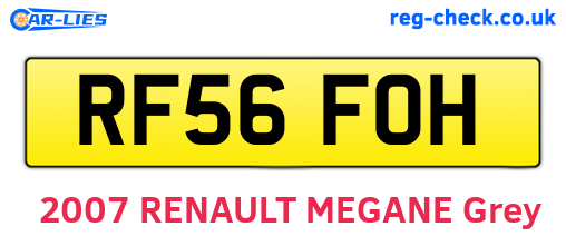 RF56FOH are the vehicle registration plates.