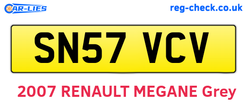 SN57VCV are the vehicle registration plates.