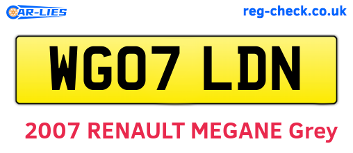 WG07LDN are the vehicle registration plates.