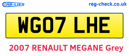 WG07LHE are the vehicle registration plates.