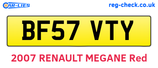 BF57VTY are the vehicle registration plates.