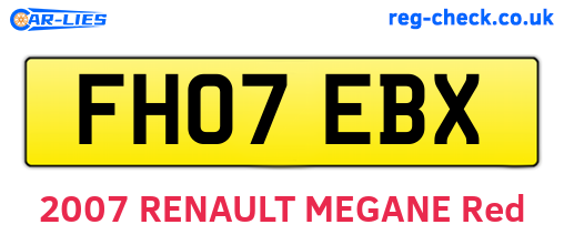 FH07EBX are the vehicle registration plates.