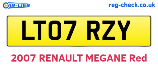 LT07RZY are the vehicle registration plates.