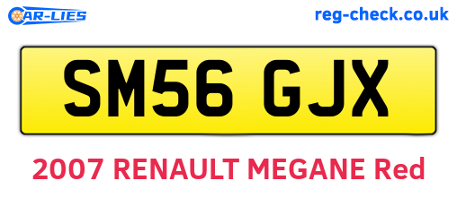 SM56GJX are the vehicle registration plates.