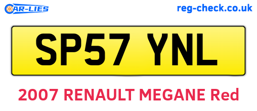 SP57YNL are the vehicle registration plates.