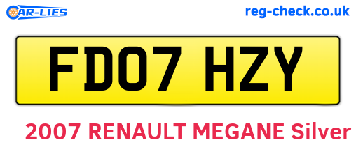 FD07HZY are the vehicle registration plates.