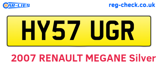 HY57UGR are the vehicle registration plates.