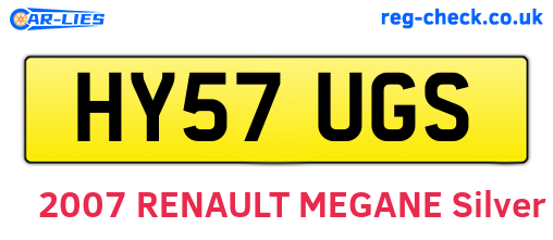HY57UGS are the vehicle registration plates.