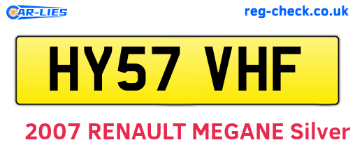 HY57VHF are the vehicle registration plates.