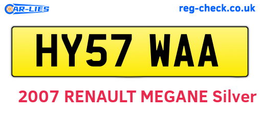 HY57WAA are the vehicle registration plates.