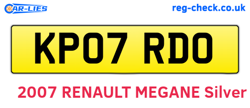 KP07RDO are the vehicle registration plates.