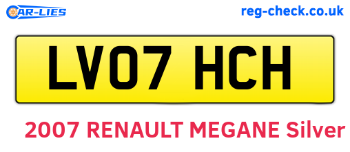 LV07HCH are the vehicle registration plates.