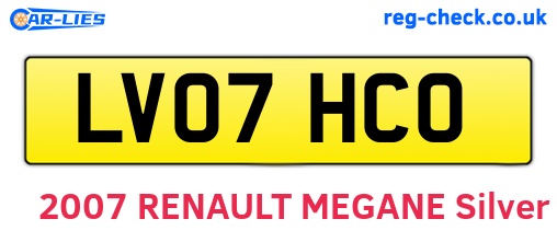 LV07HCO are the vehicle registration plates.