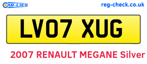 LV07XUG are the vehicle registration plates.