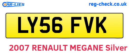 LY56FVK are the vehicle registration plates.