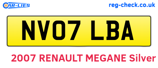 NV07LBA are the vehicle registration plates.