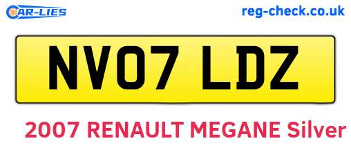 NV07LDZ are the vehicle registration plates.