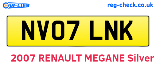 NV07LNK are the vehicle registration plates.