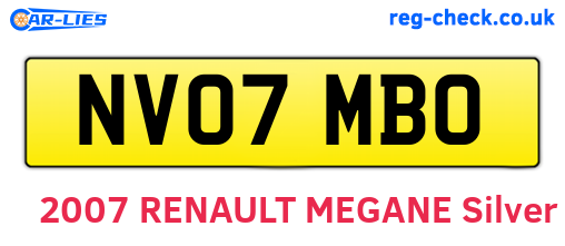 NV07MBO are the vehicle registration plates.