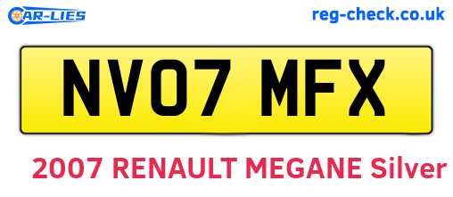 NV07MFX are the vehicle registration plates.