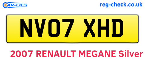 NV07XHD are the vehicle registration plates.