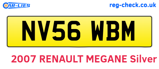 NV56WBM are the vehicle registration plates.