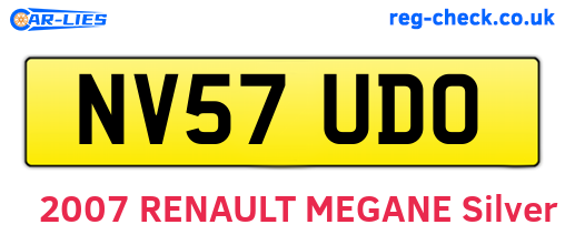 NV57UDO are the vehicle registration plates.