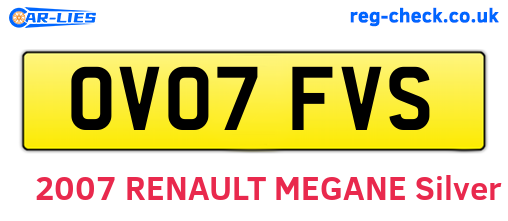 OV07FVS are the vehicle registration plates.