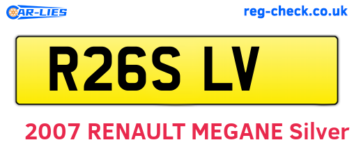 R26SLV are the vehicle registration plates.
